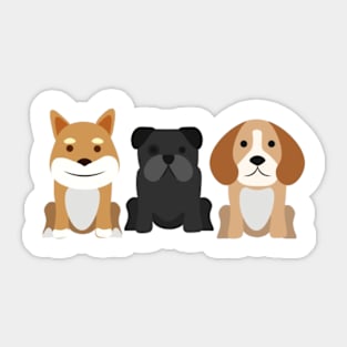 A group of dogs Sticker